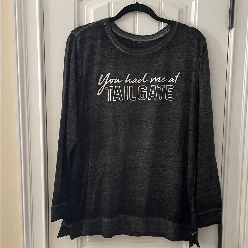 Black Long Sleeve Tailgate Shirt